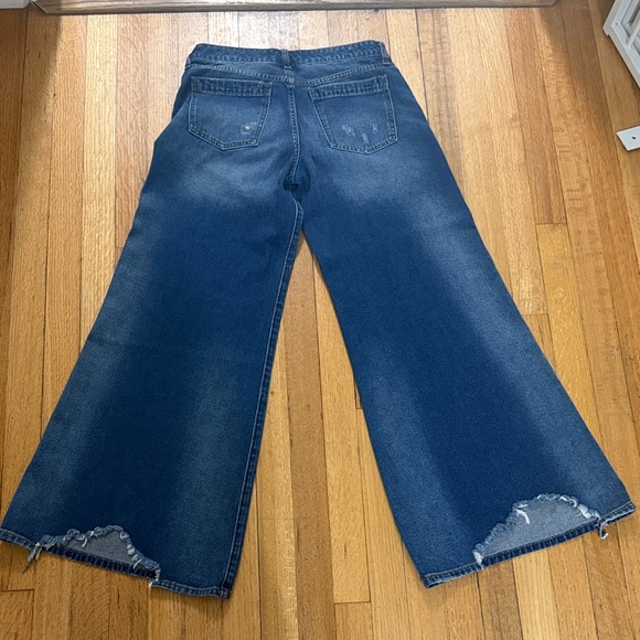 Circus NY Sam Edelman Low Rise Super Wide Leg Distressed Jeans Size 28 - Picture 6 of 8